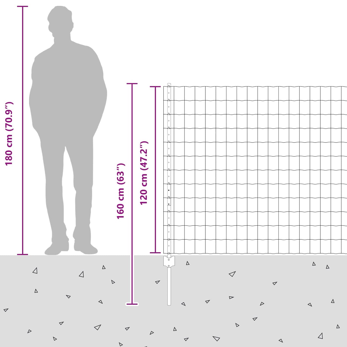 Gard cu Stâlp Argintiu 1,2 x 25 m Oțel
