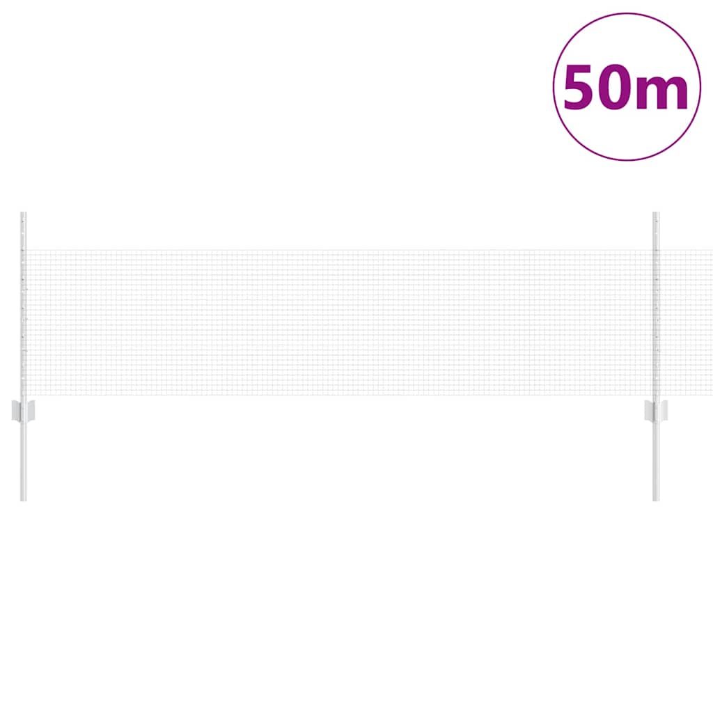 Gard cu Stâlp Argintiu 0,5 x 50 m Oțel