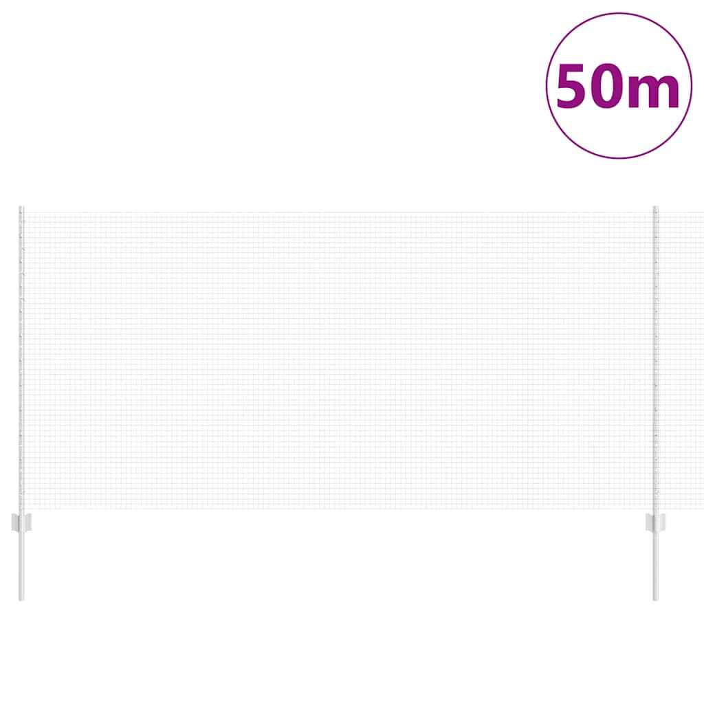 Gard cu Stâlp Argintiu 1,2 x 50 m Oțel