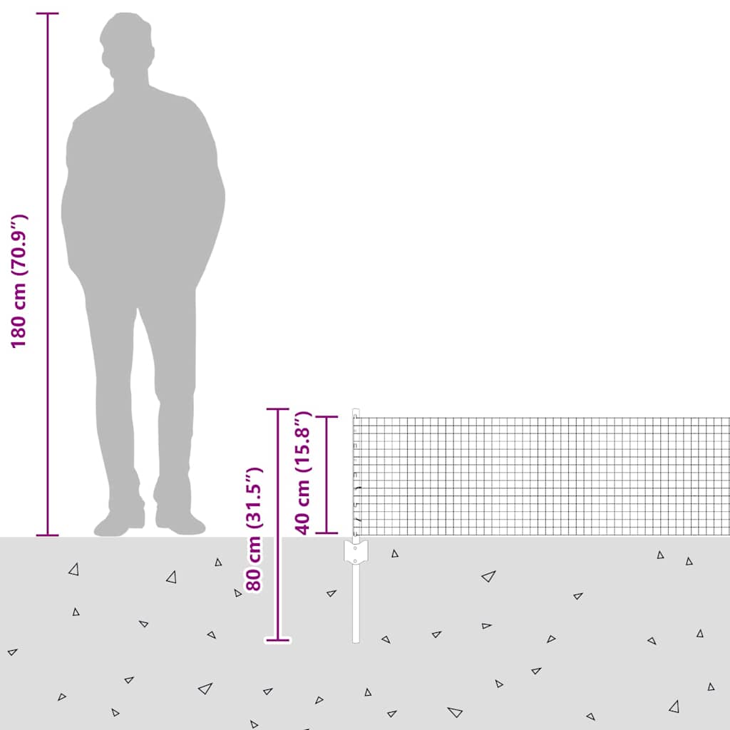 Gard cu Stâlp Gri 0,4 x 10 m Oțel și PVC
