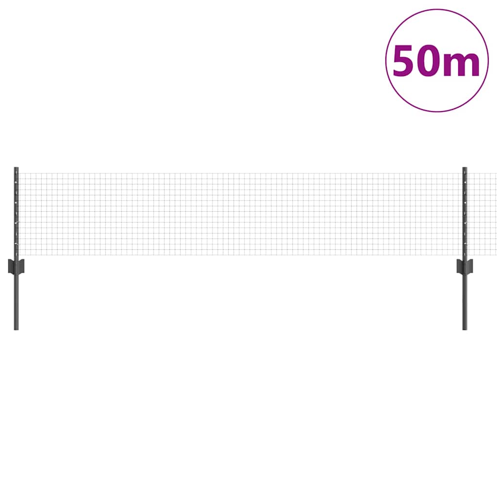 Gard cu Stâlp Gri 0,4 x 50 m Oțel și PVC