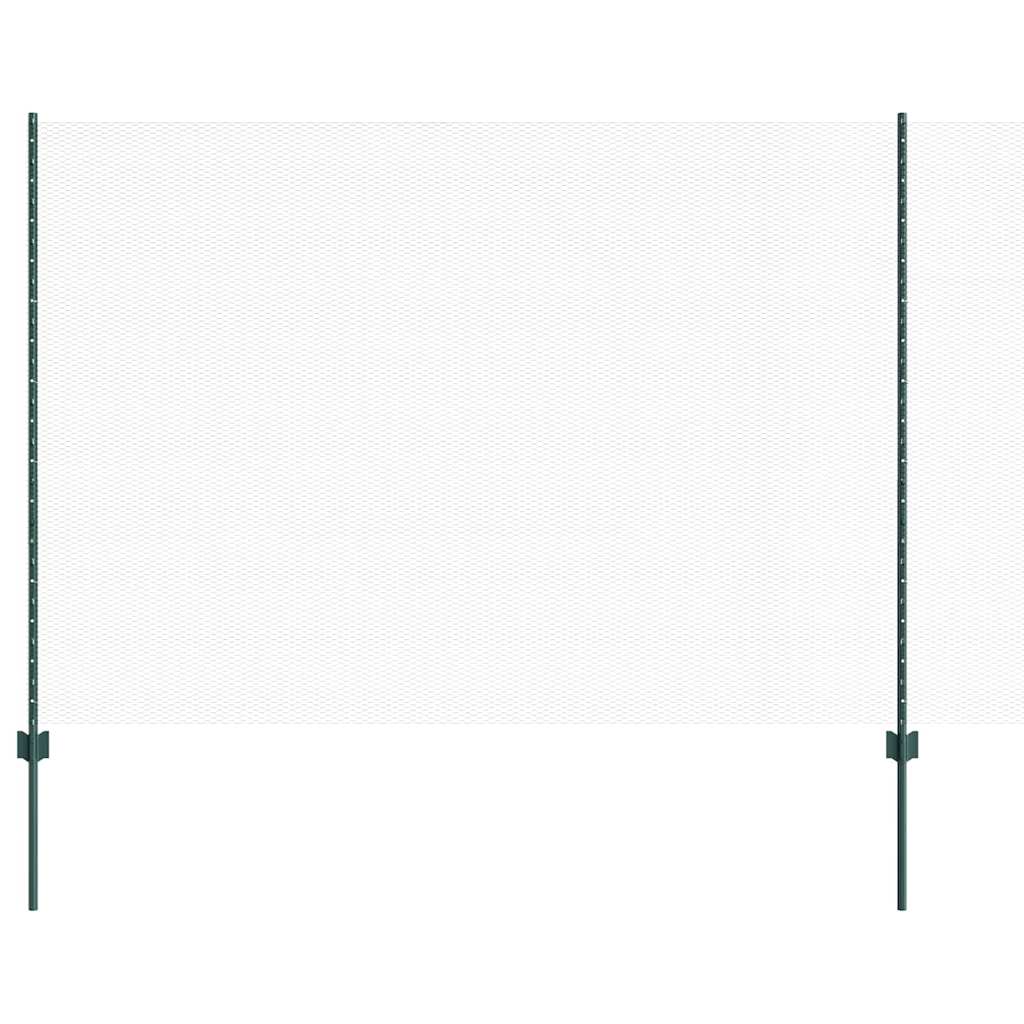 Gard cu Stâlp Verde 1,6 x 10 m Oțel și PVC