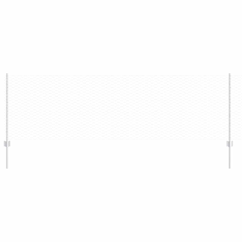 Gard cu Stâlp Argintiu 0,8 x 100 m Oțel