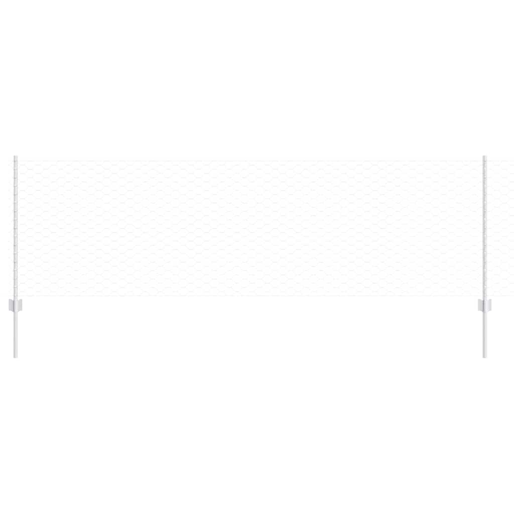 Gard cu Stâlp Argintiu 0,8 x 100 m Oțel