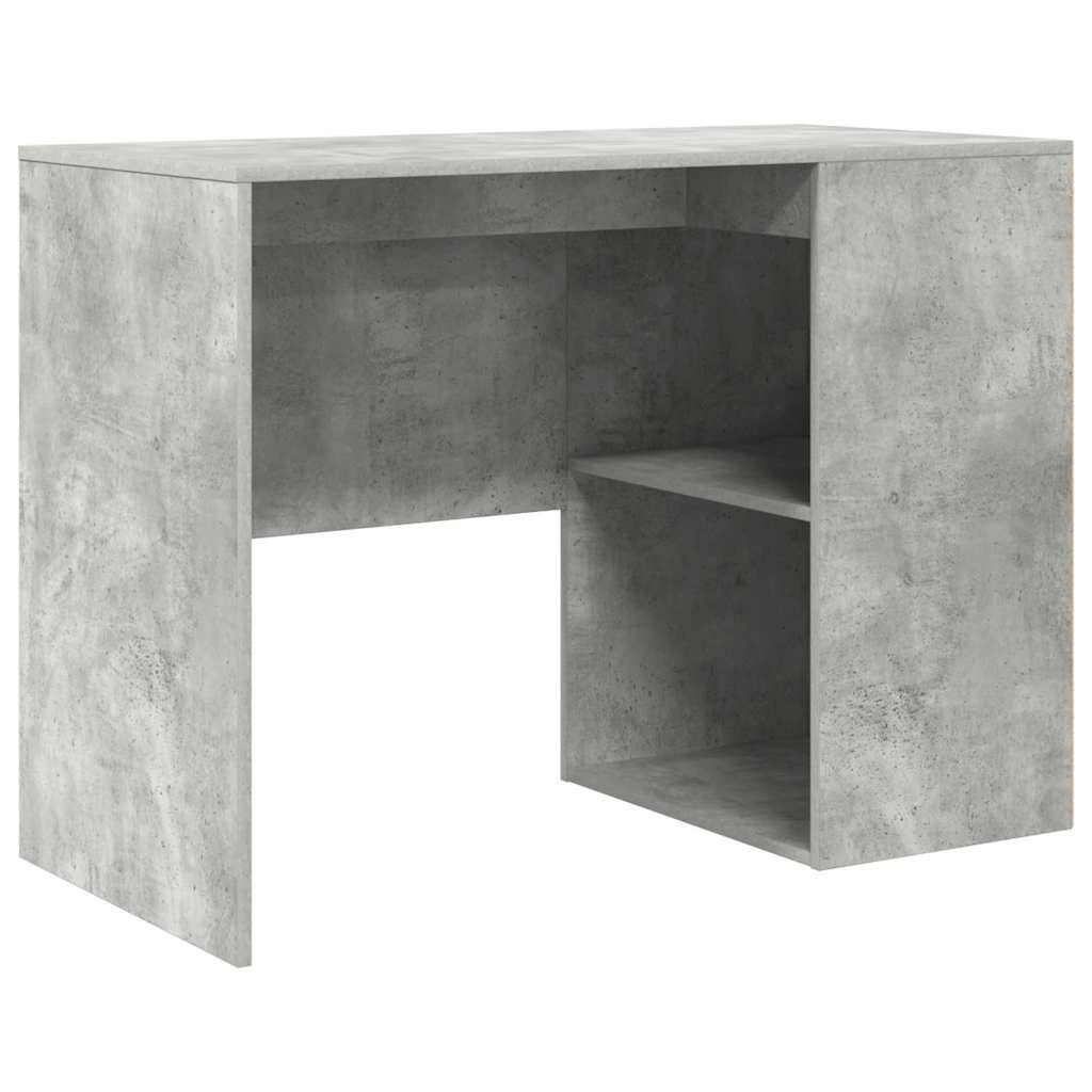 Birou de colț cu sertar Gri din beton 102 x 88 x 75 cm