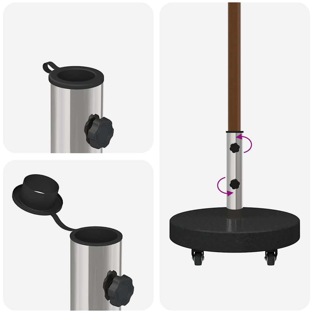 Bază pentru umbrelă Manual Negru 45 x 45 x 45 cm