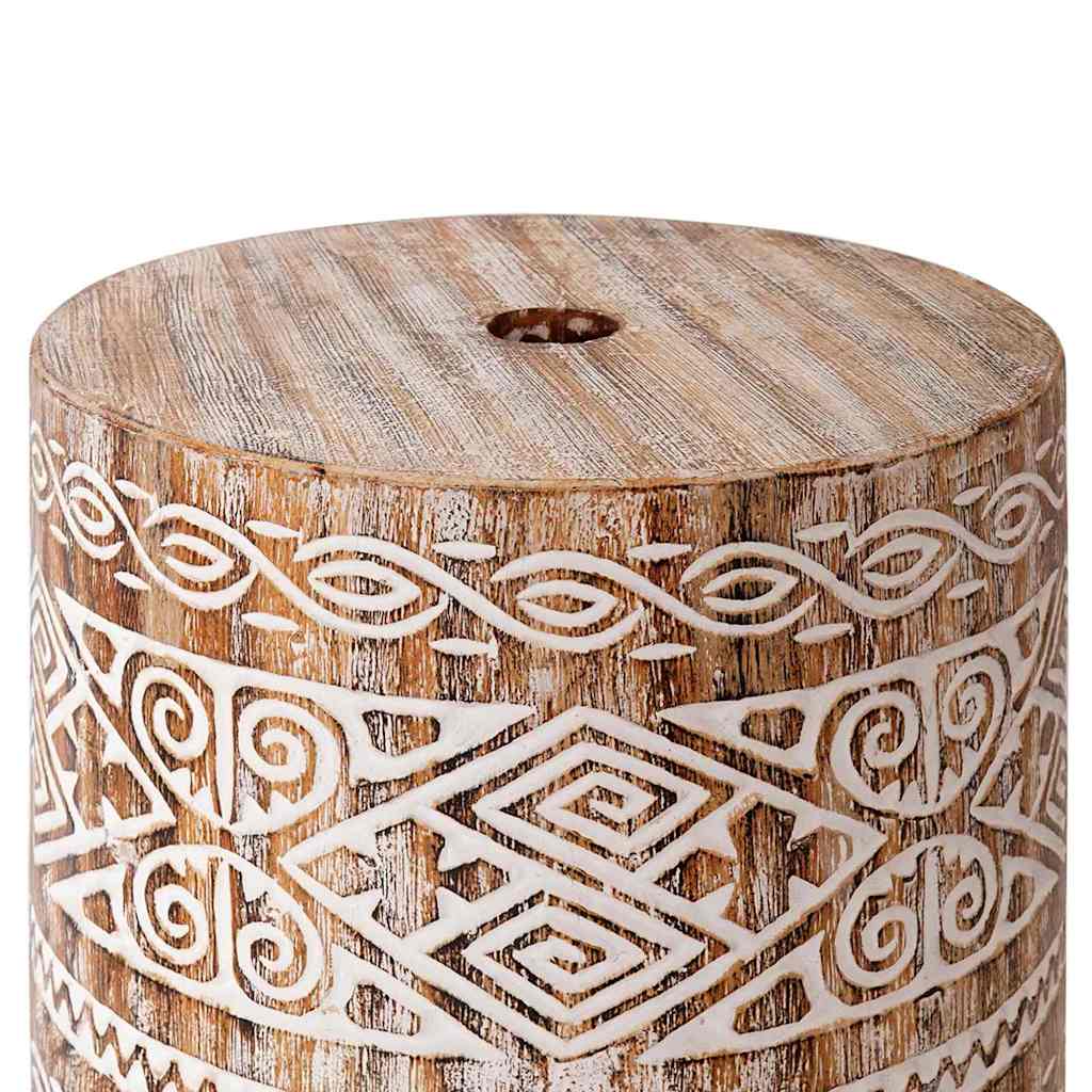 Bază pentru umbrelă Alb spălăcit Ø34 x 40 cm Lemn masiv