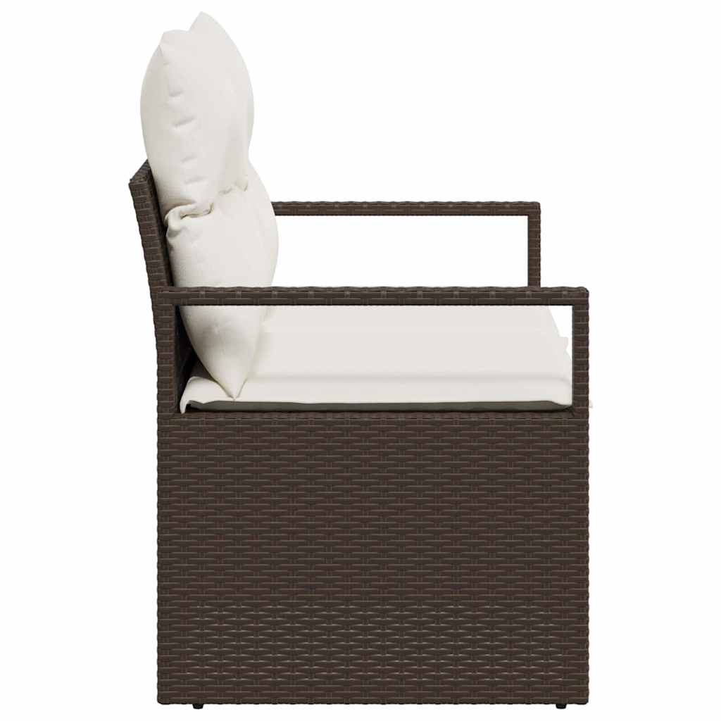 Canapea de grădină cu pernă 120 x 62 x 69 cm poliratan