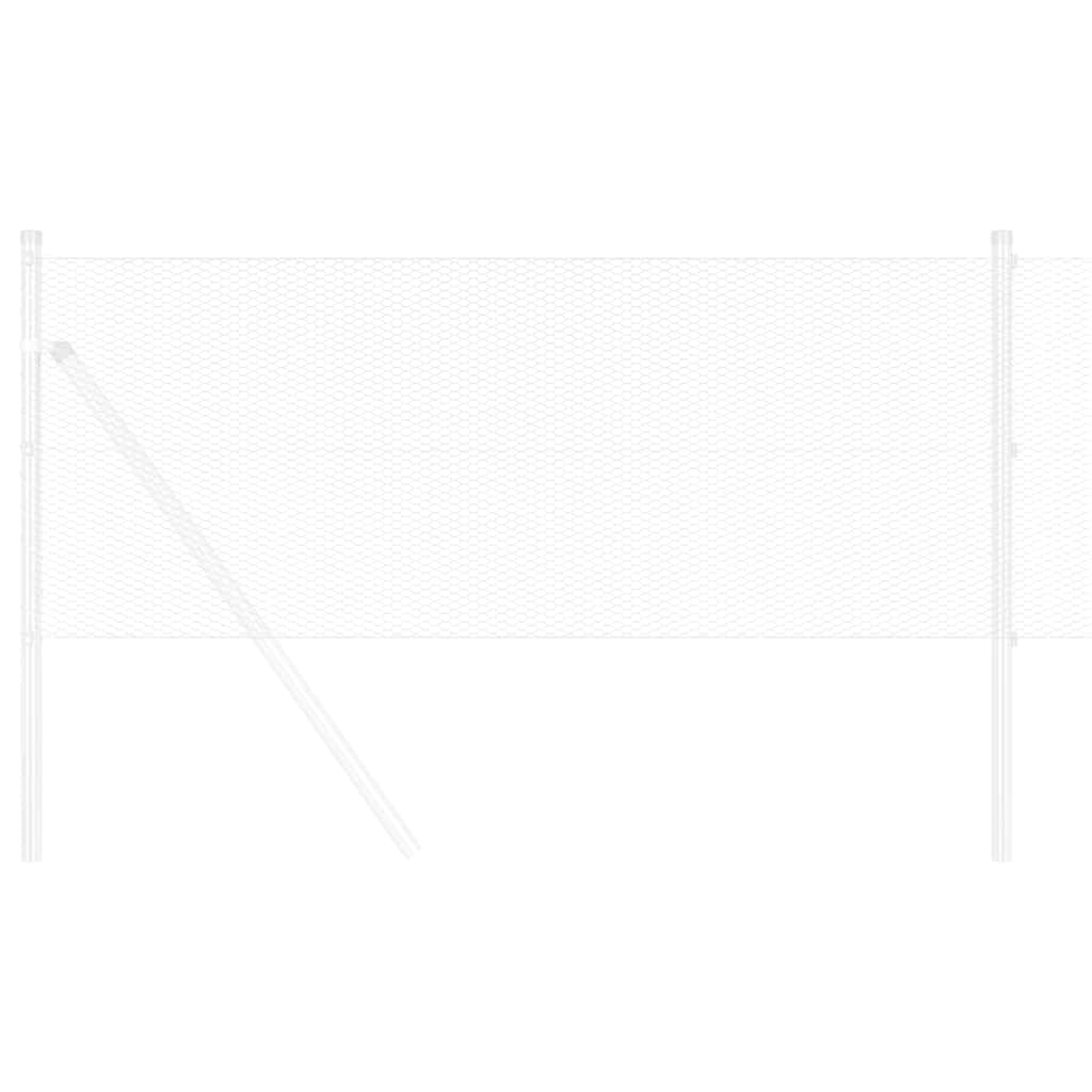 Gard hexagonal Argintiu 0,6 x 50 m Oțel galvanizat