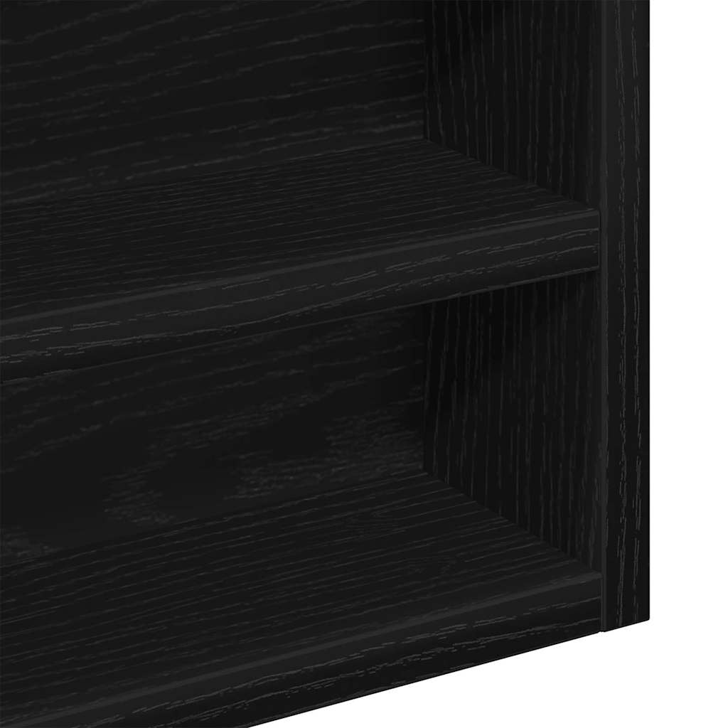 Dulap de Expunere Stejar Negru 100 x 8,5 x 75 cm Lemn compozit