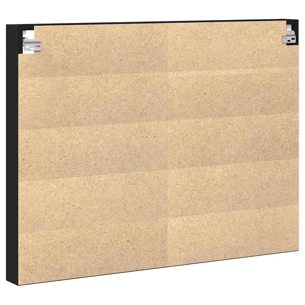 Dulap de Expunere Stejar Negru 100 x 8,5 x 75 cm Lemn compozit