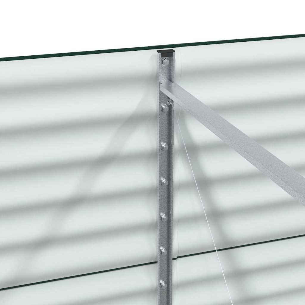 Pat ridicat Verde 240 x 80 x 81 cm Oțel