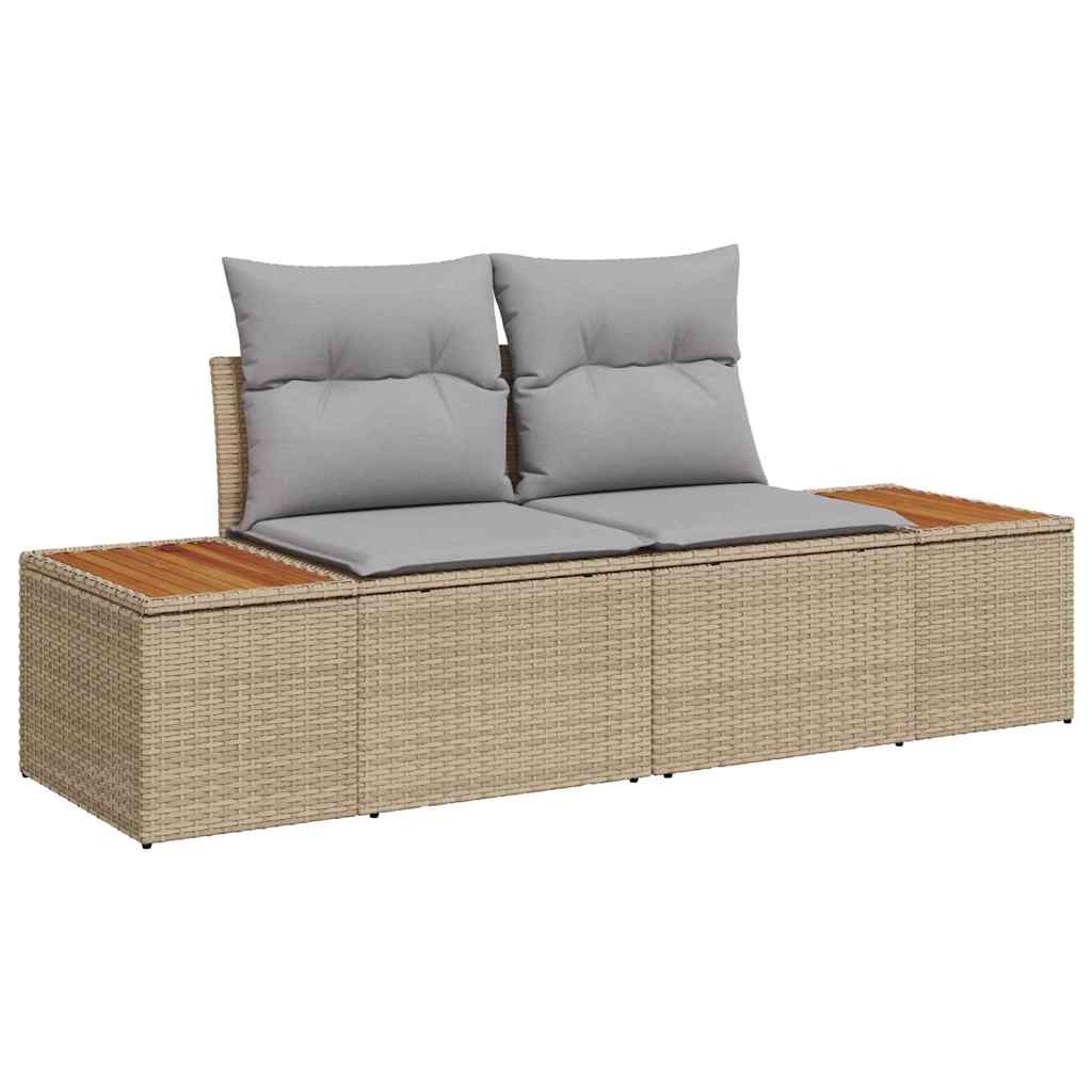 Set de canapele pentru grădină 5 pcs Gri deschis Rattan poli