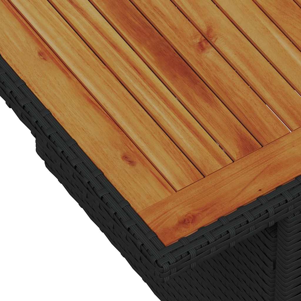 Set de canapele pentru grădină 5 pcs Negru și Crem poliratan