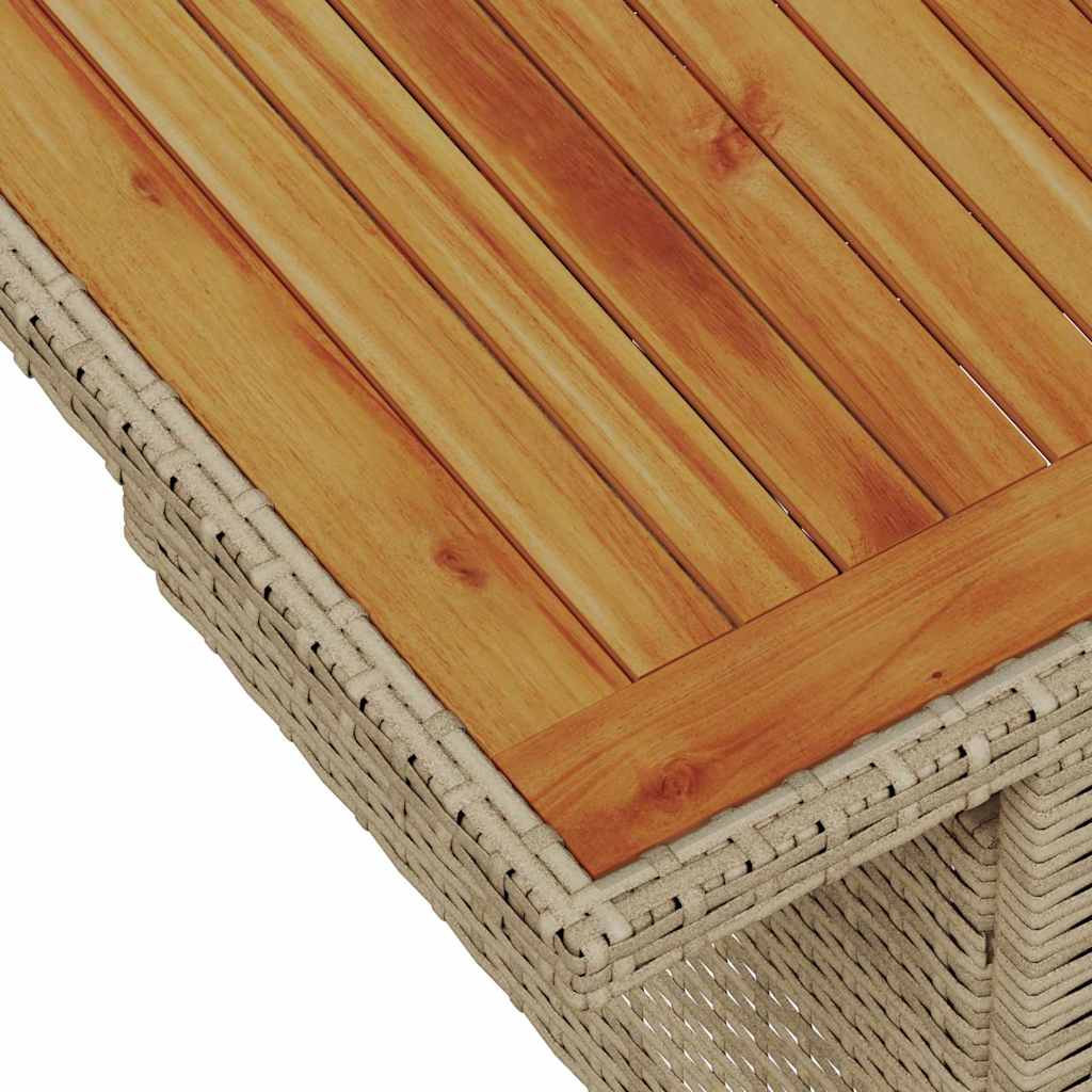 Set de canapele pentru grădină 7 pcs Bej și crem poliratan