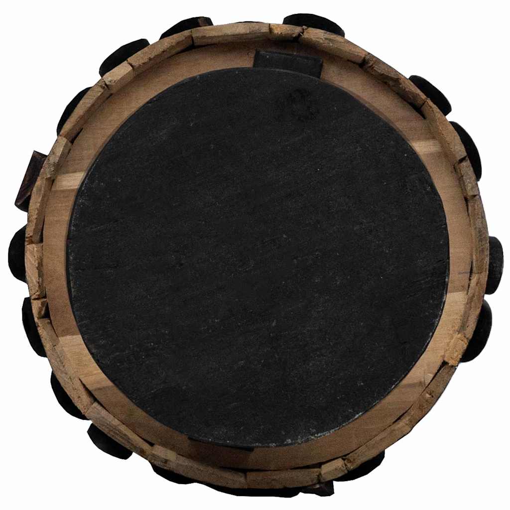 Brad de Crăciun cu suport Maro 150 cm Lemn masiv de tec - Vendito