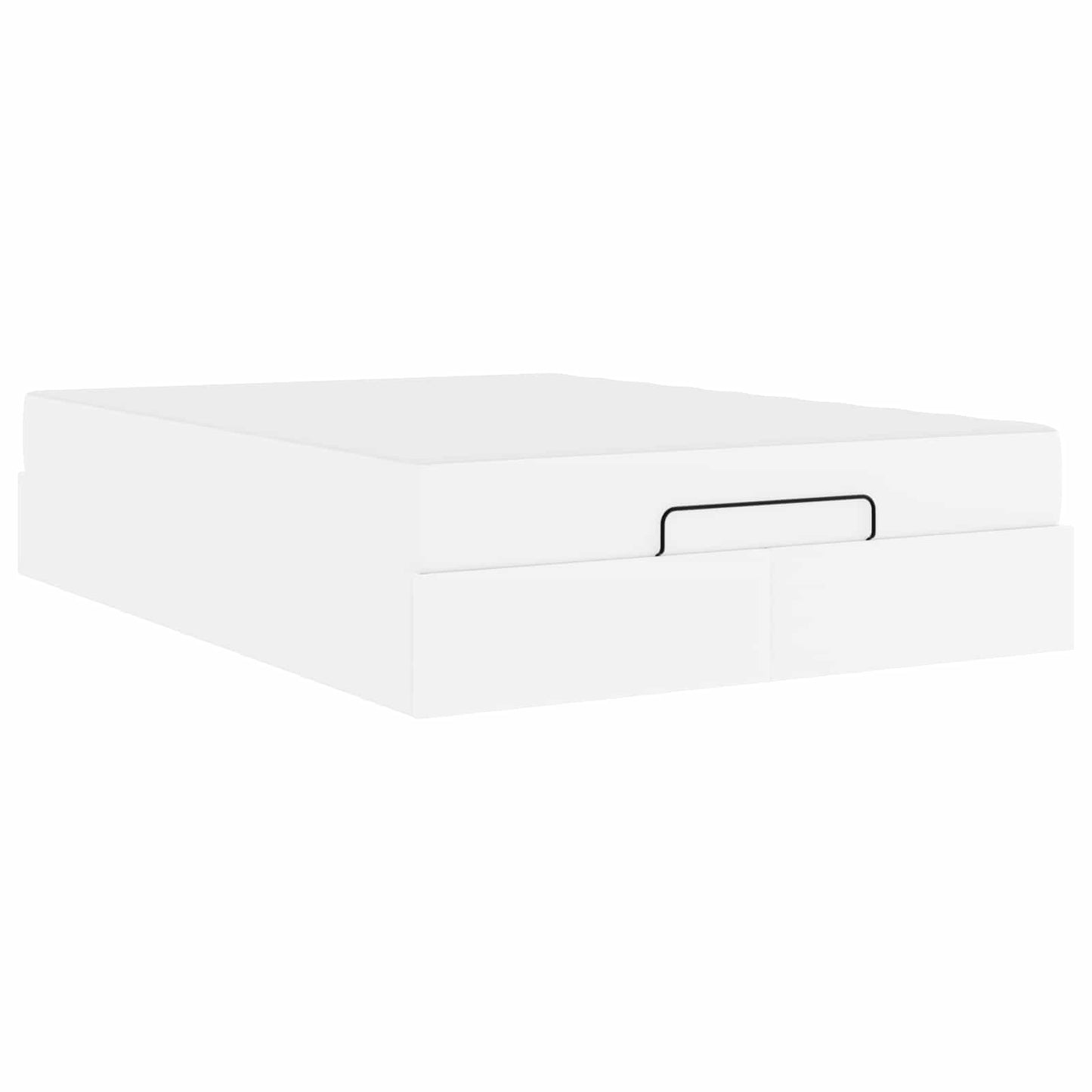 Cadru de pat cu saltea cu saltea 2 pcs Alb PVC