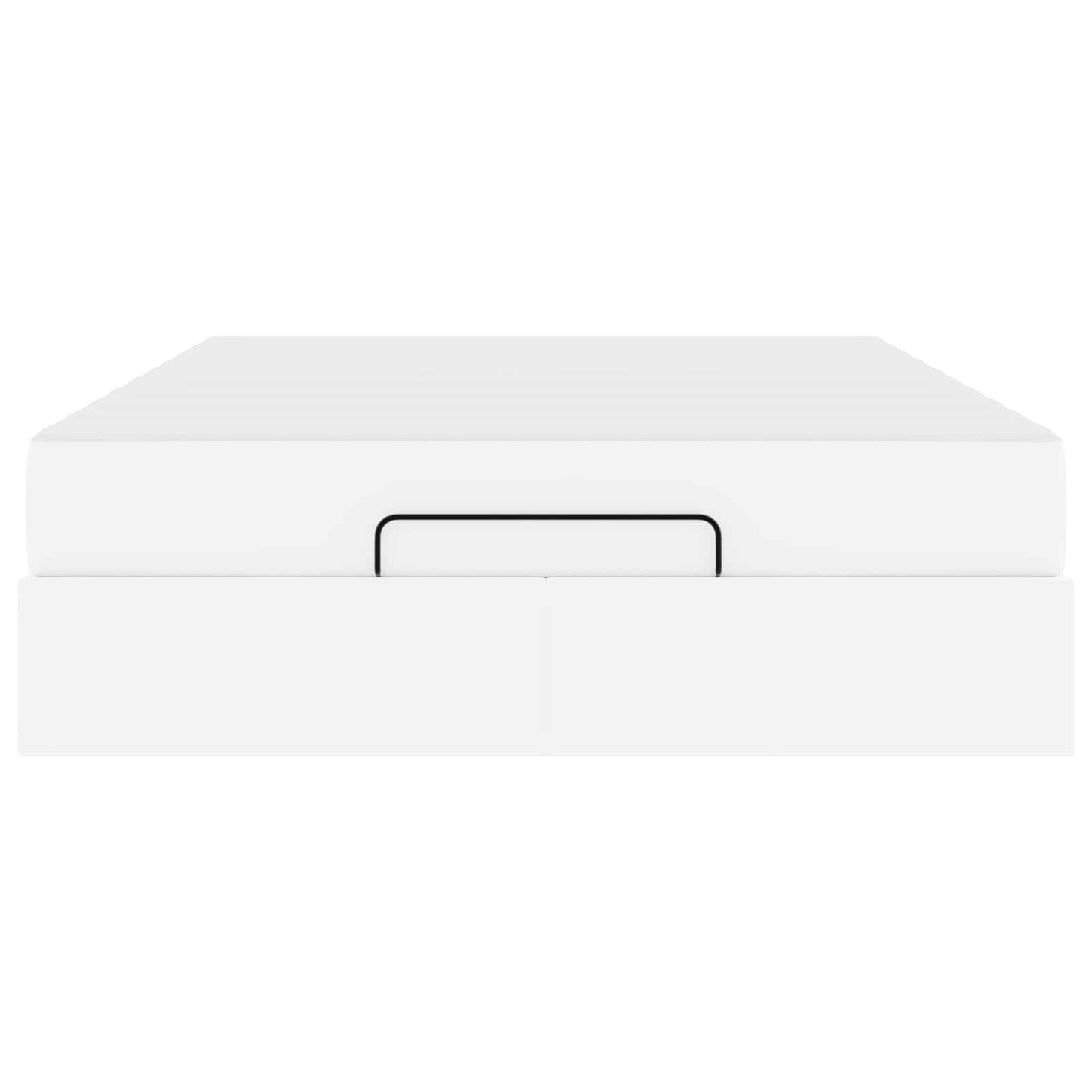 Cadru de pat cu saltea cu saltea 2 pcs Alb PVC