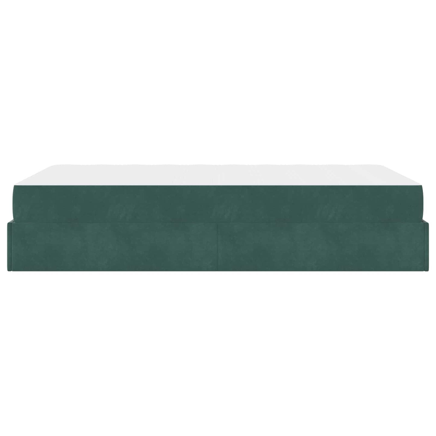 Cadru de pat cu saltea cu saltea 2 pcs Verde Catifea