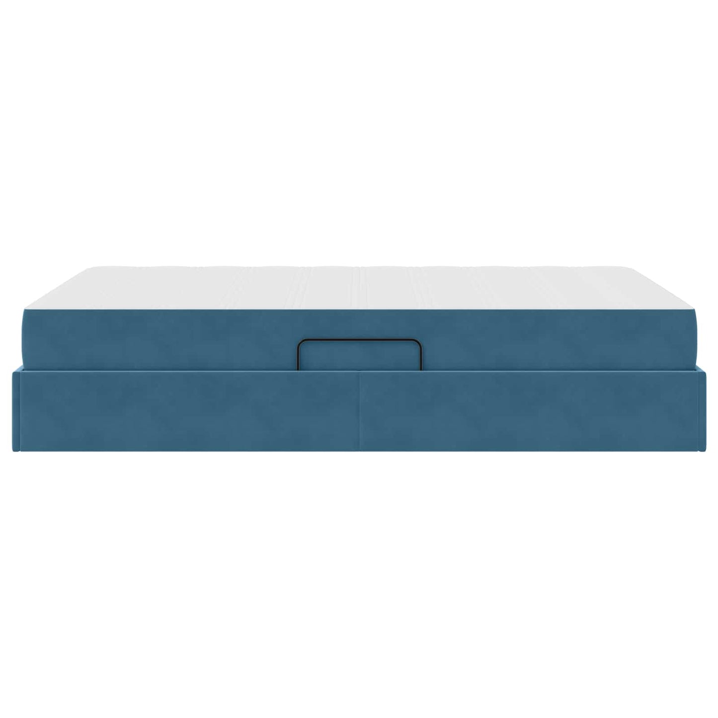 Pat cu saltea și spațiu de depozitare albastru 120 x 190 cm