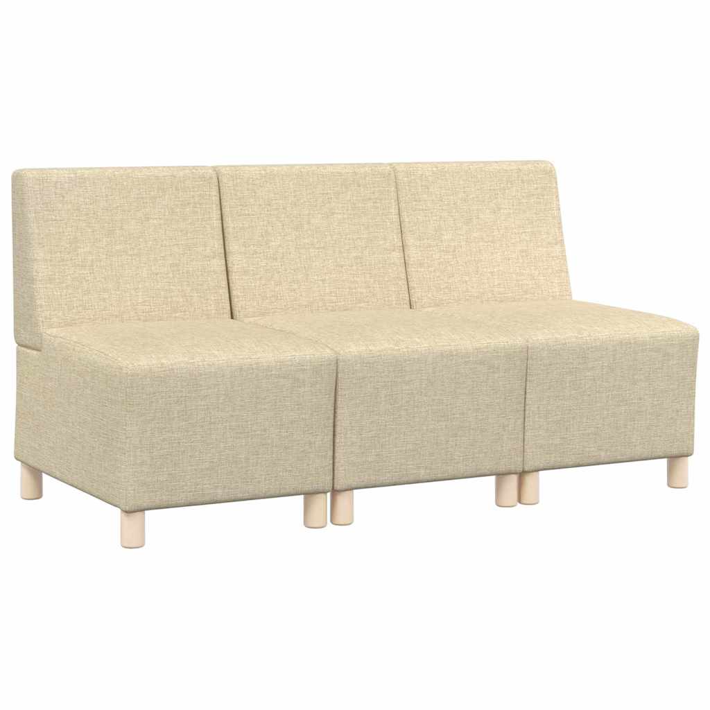 Unitate Sofa Modulară Fără Brațe 3 pcs Crem 55 x 74 x 82 cm