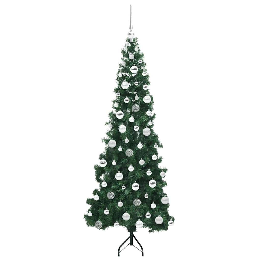 Pom de Crăciun Artificial pentru Colț Verde 180 cm PVC și Metal