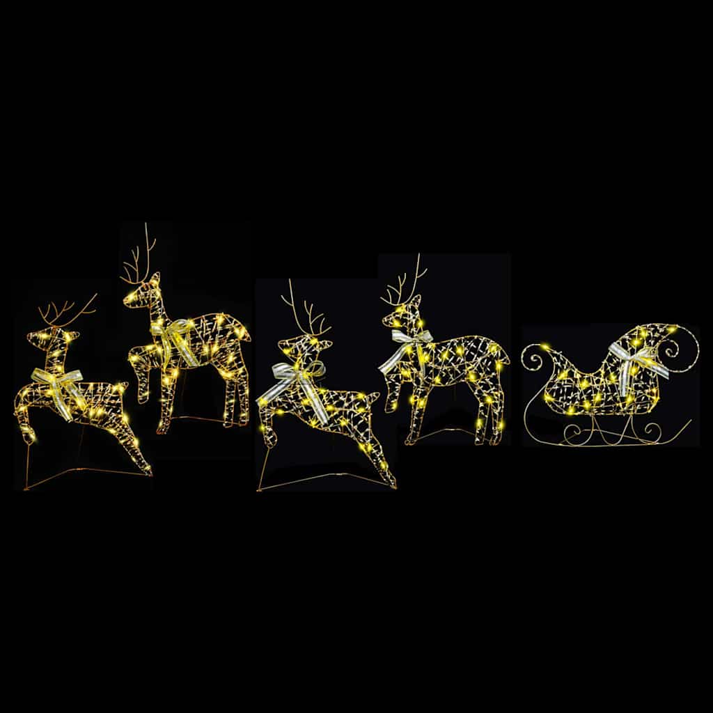 Reni LED cu 40 LED 5 pcs Auriu PET