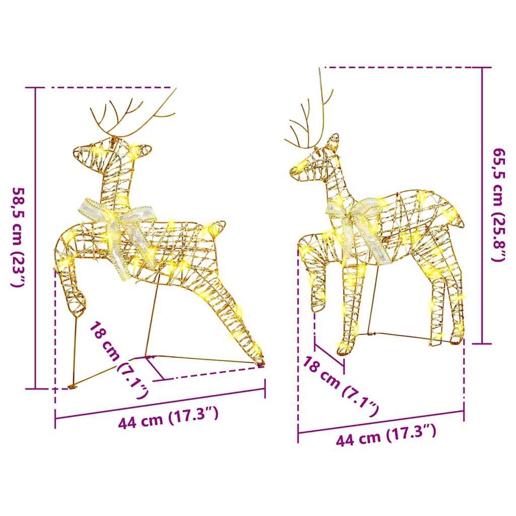 Reni LED cu 40 LED 7 pcs Auriu PET