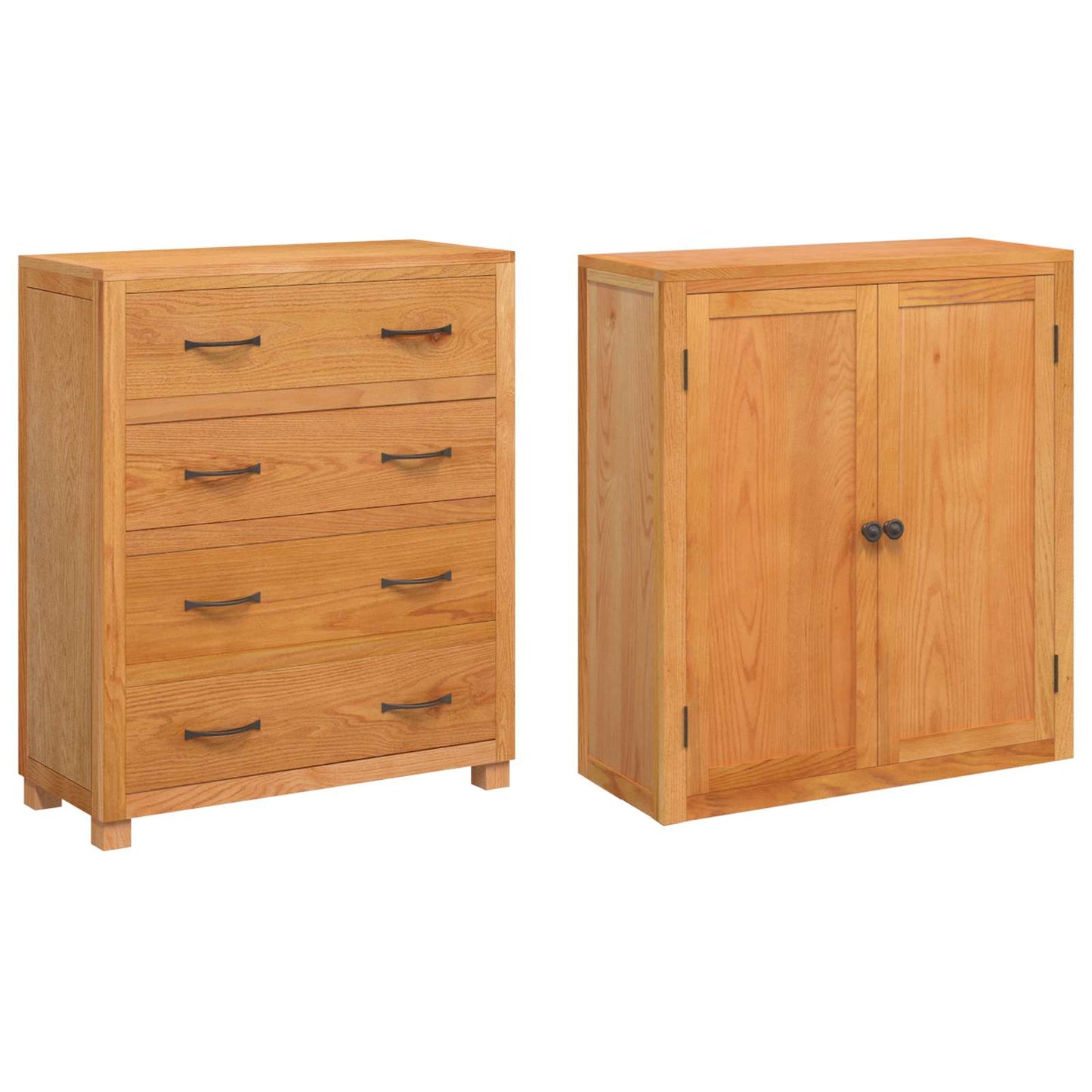 Set de Mobilier pentru Depozitare cu sertar Maro Lemn compozit