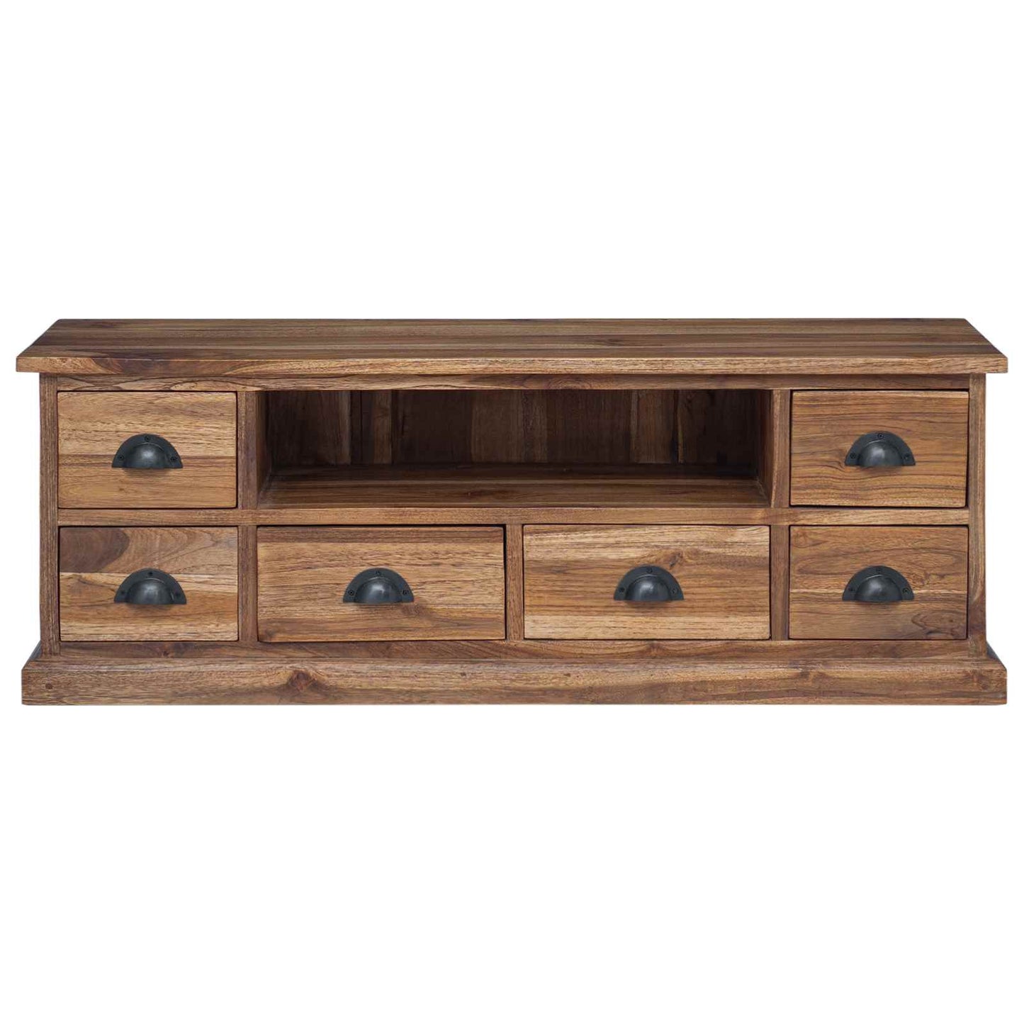 Support TV cu sertar natural 110 x 30 x 40 cm Lemn solid de tec