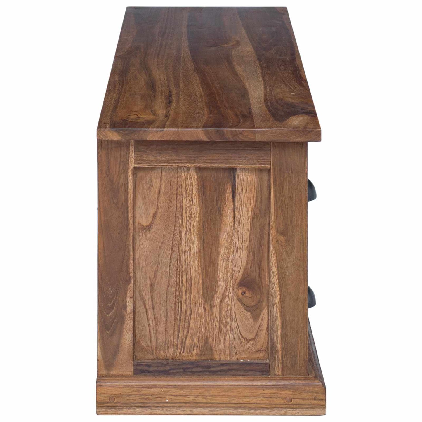 Support TV cu sertar natural 110 x 30 x 40 cm Lemn solid de tec