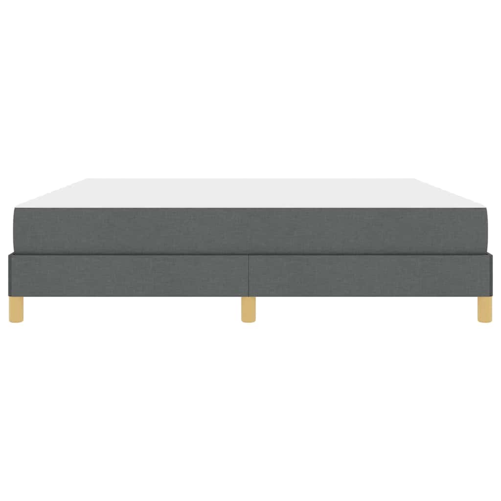 Pat cu arcuri cu saltea Gri închis 180 x 200 cm țesătură