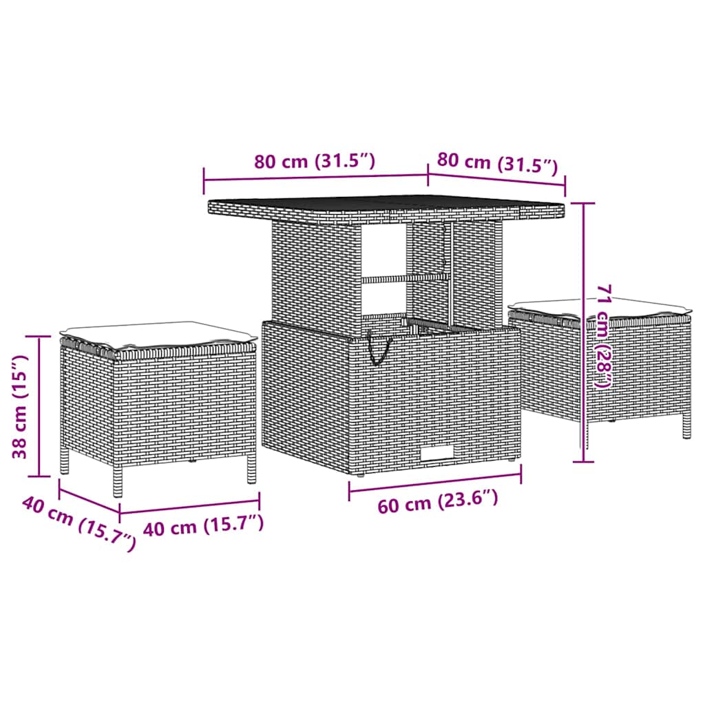 Set de canapele pentru grădină 8 pcs Bej poliratan
