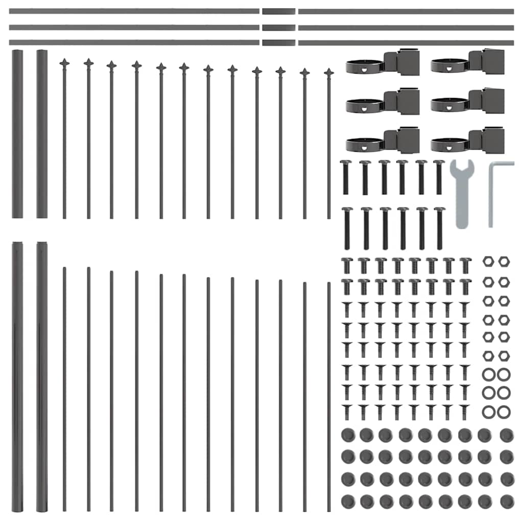 Gard de Grădină 2 pcs Gri 170 x 215 cm