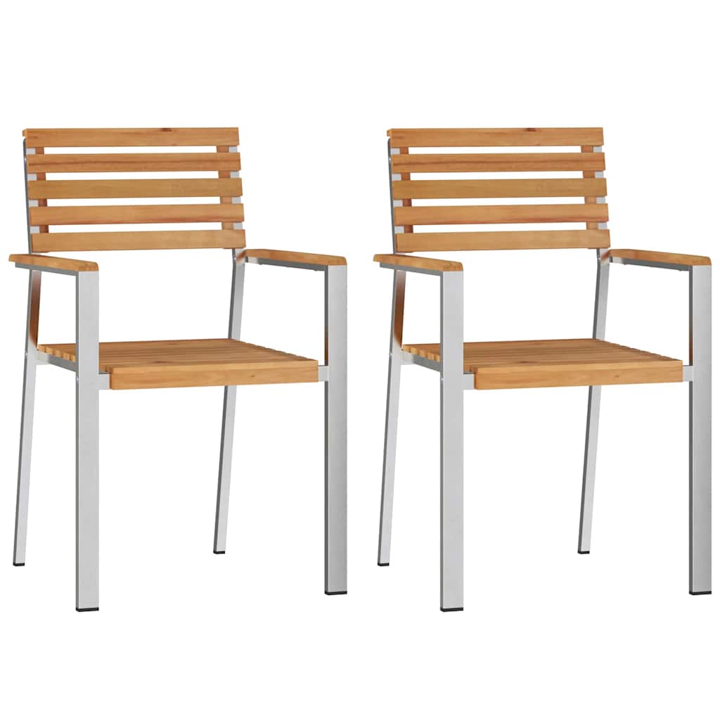 Set de masă pentru grădină 3 pcs Maro Lemn solid de tec