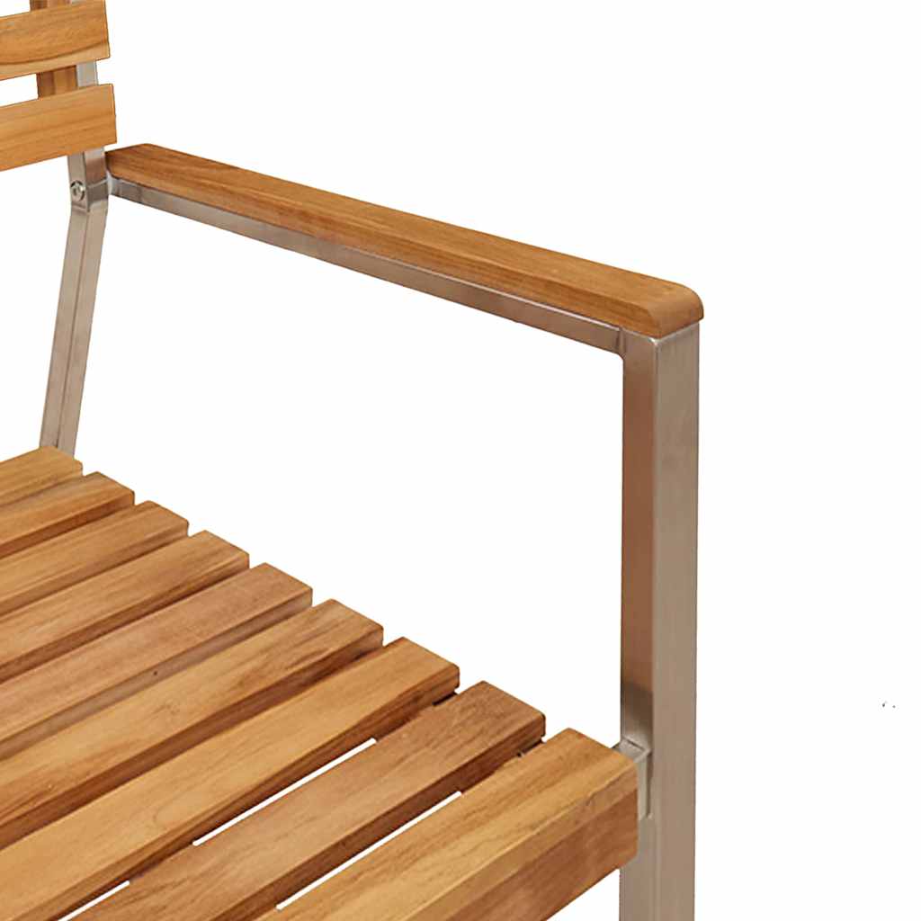 Set de masă pentru grădină 3 pcs Maro Lemn solid de tec