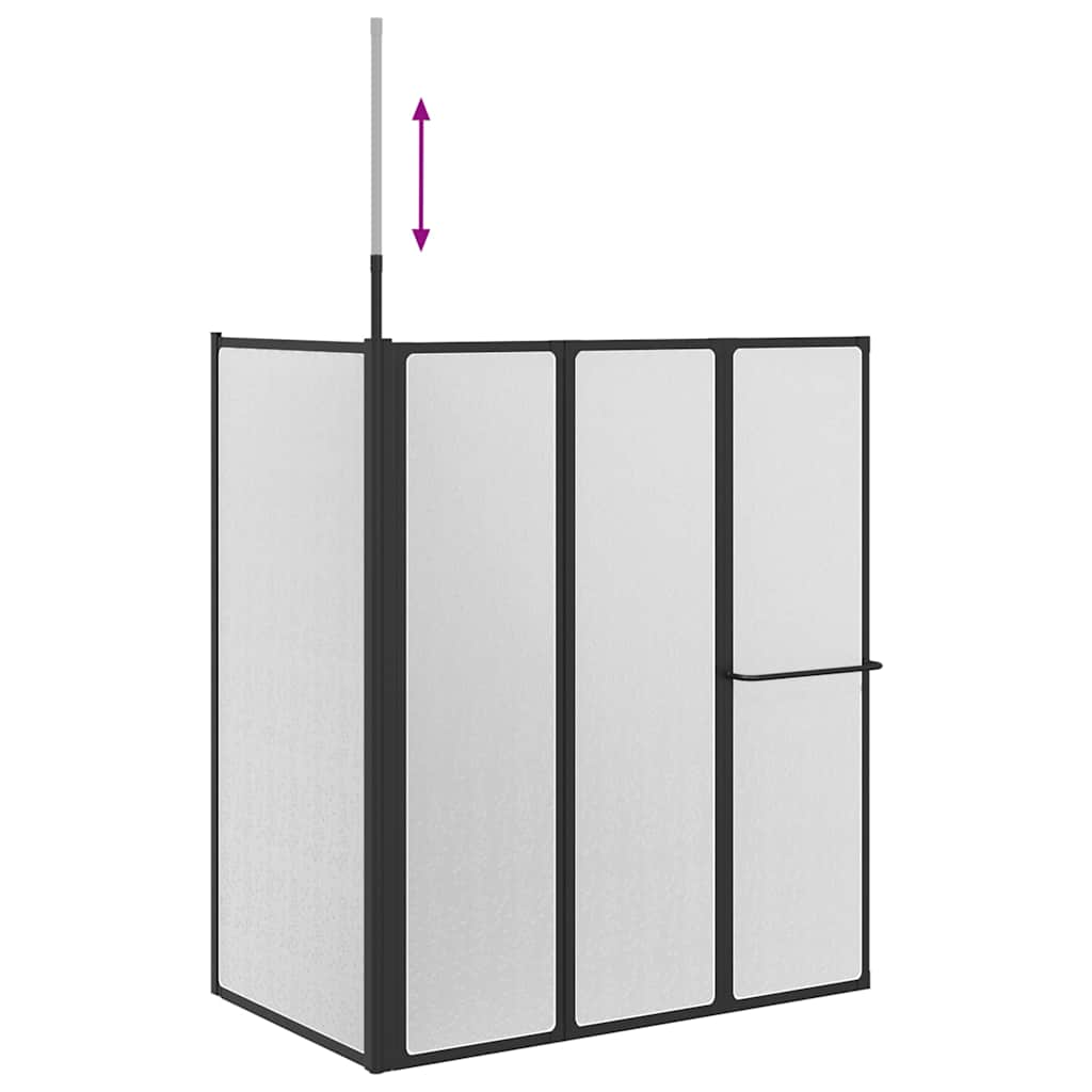 Paravan de duș Alb 120 x 70 x 137 cm Aluminiu