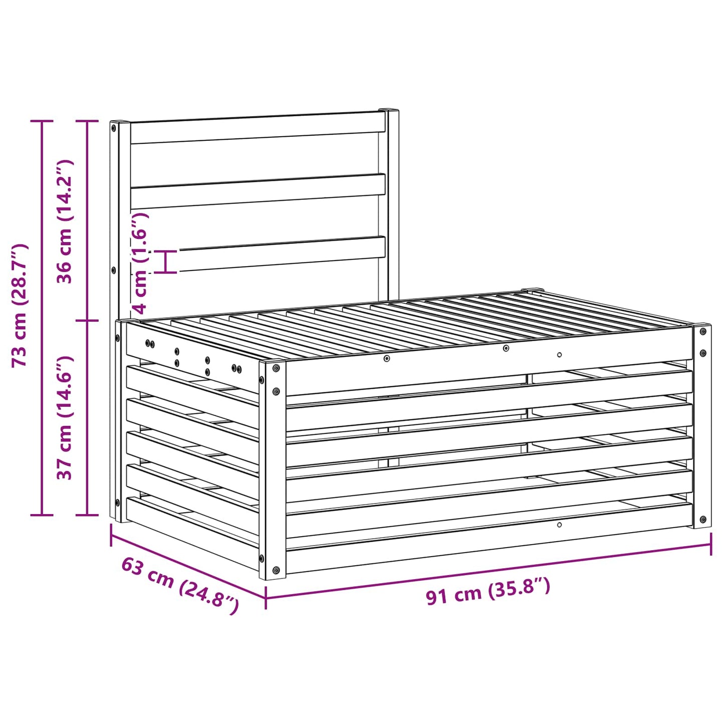 Set de canapele de exterior 2 Bucată natural 182,5 x 63 x 73 cm
