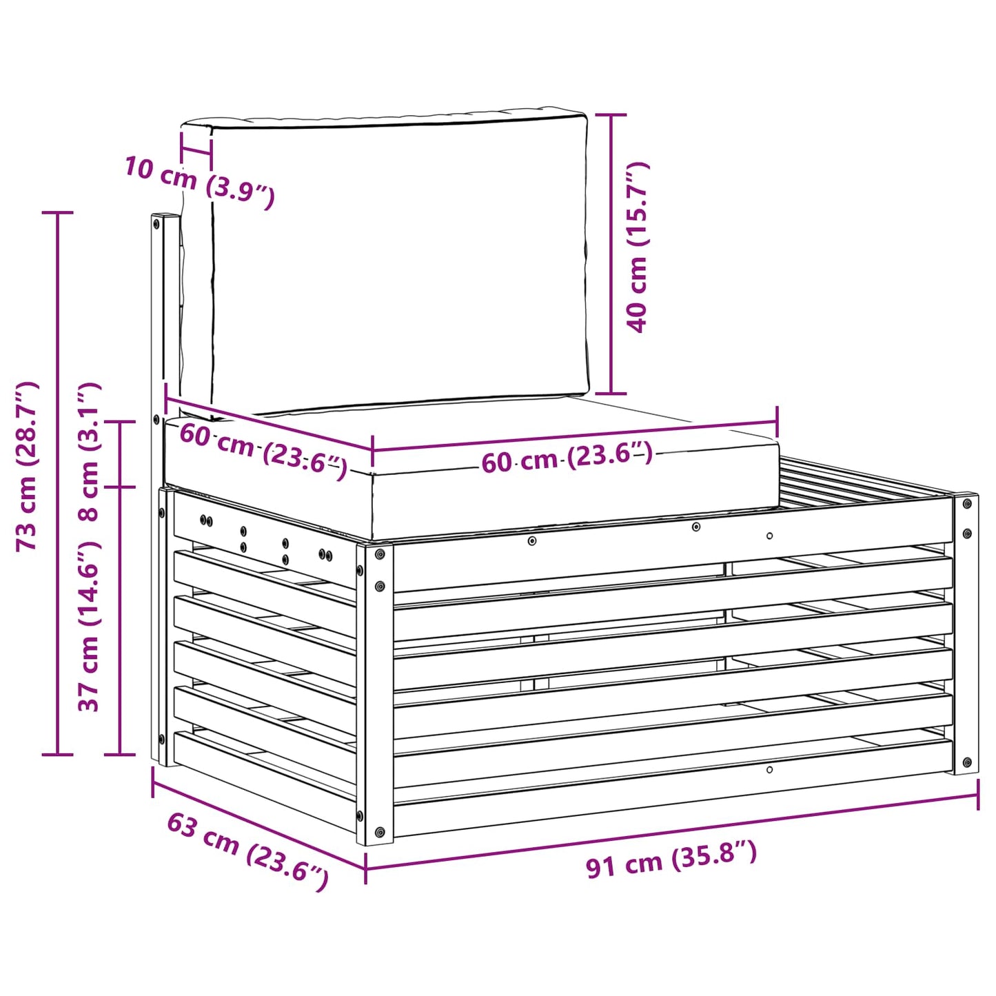 Set de canapele de exterior 2 Bucată Gri natural și deschis