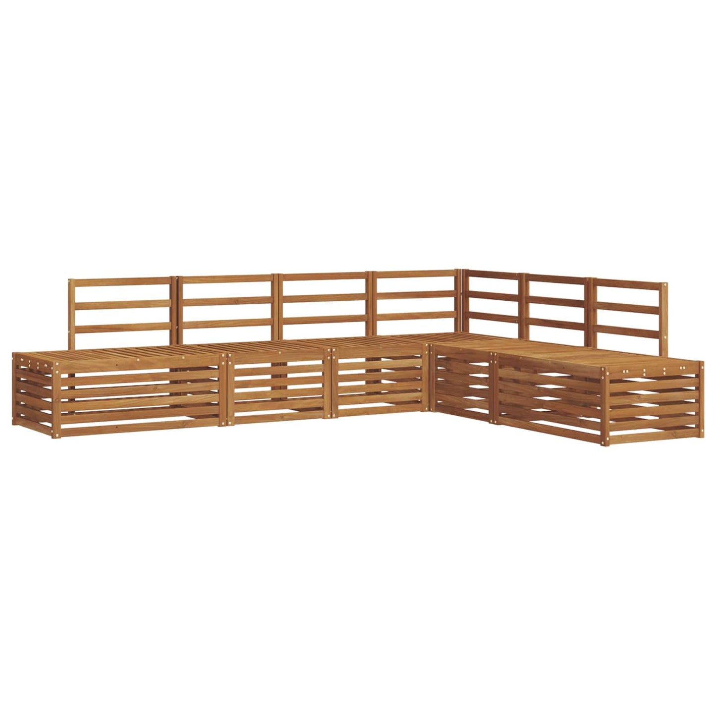 Set de canapele de exterior 6 Bucată natural