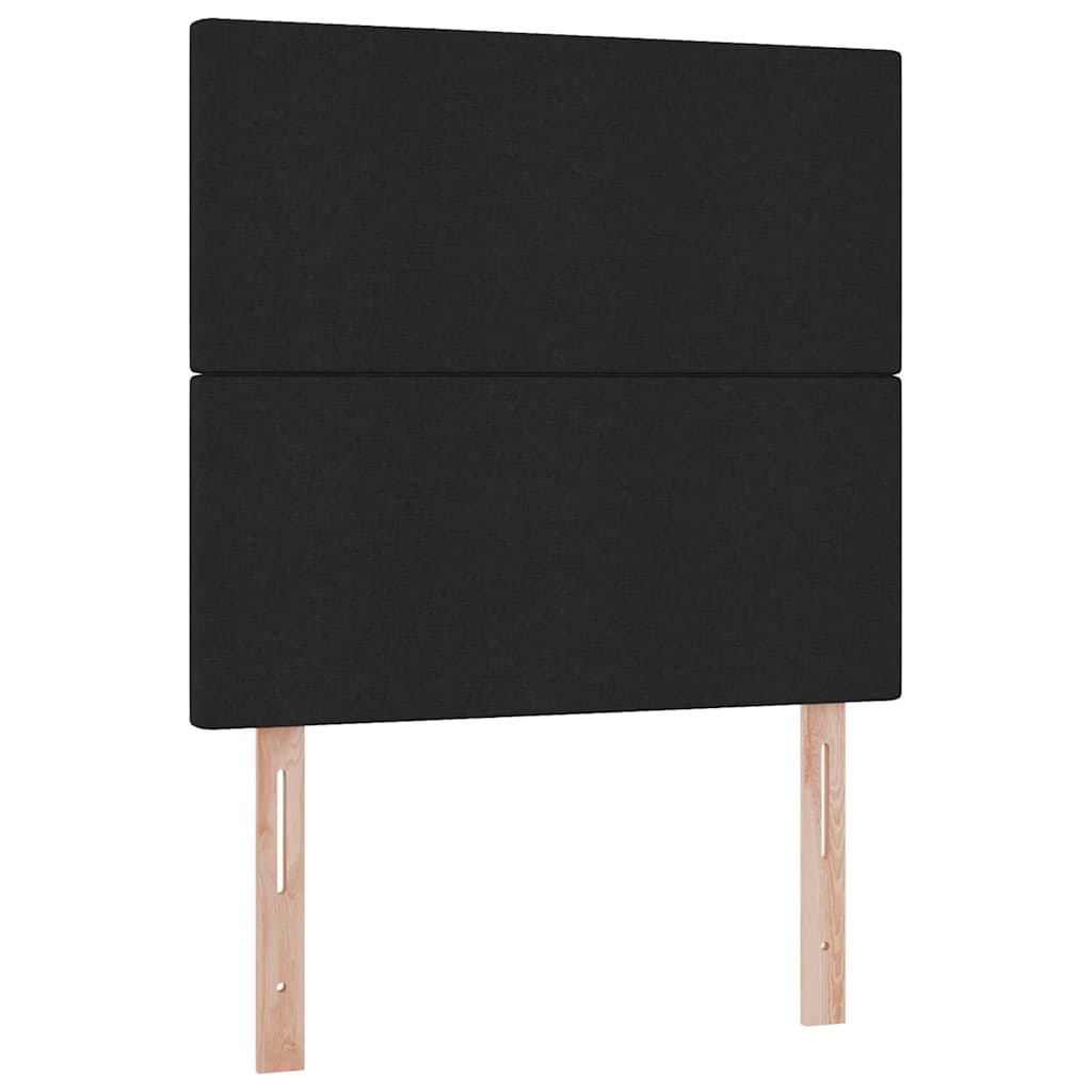 Pat cu saltea și spațiu de depozitare Negru 100 x 200 cm