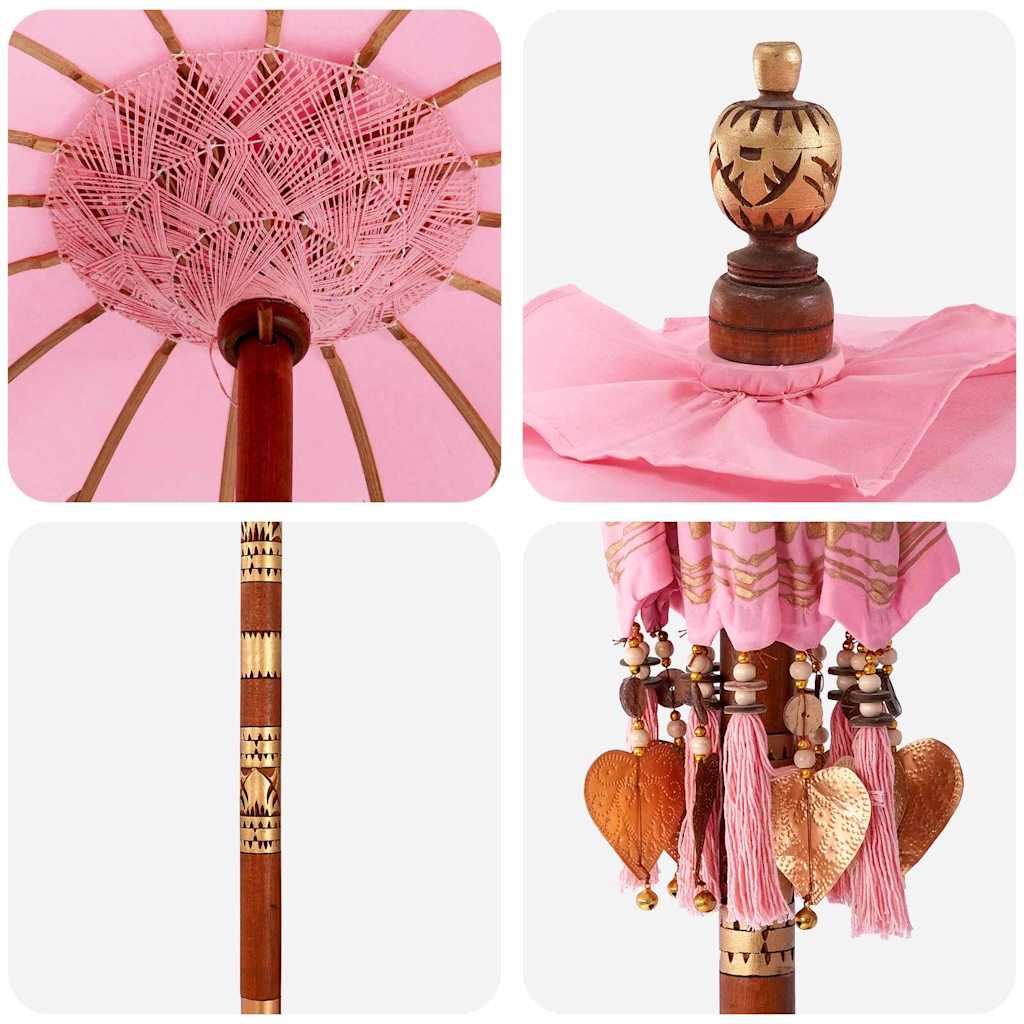 Umbrela balineză cu bază Roz 95 x 95 x 260 cm