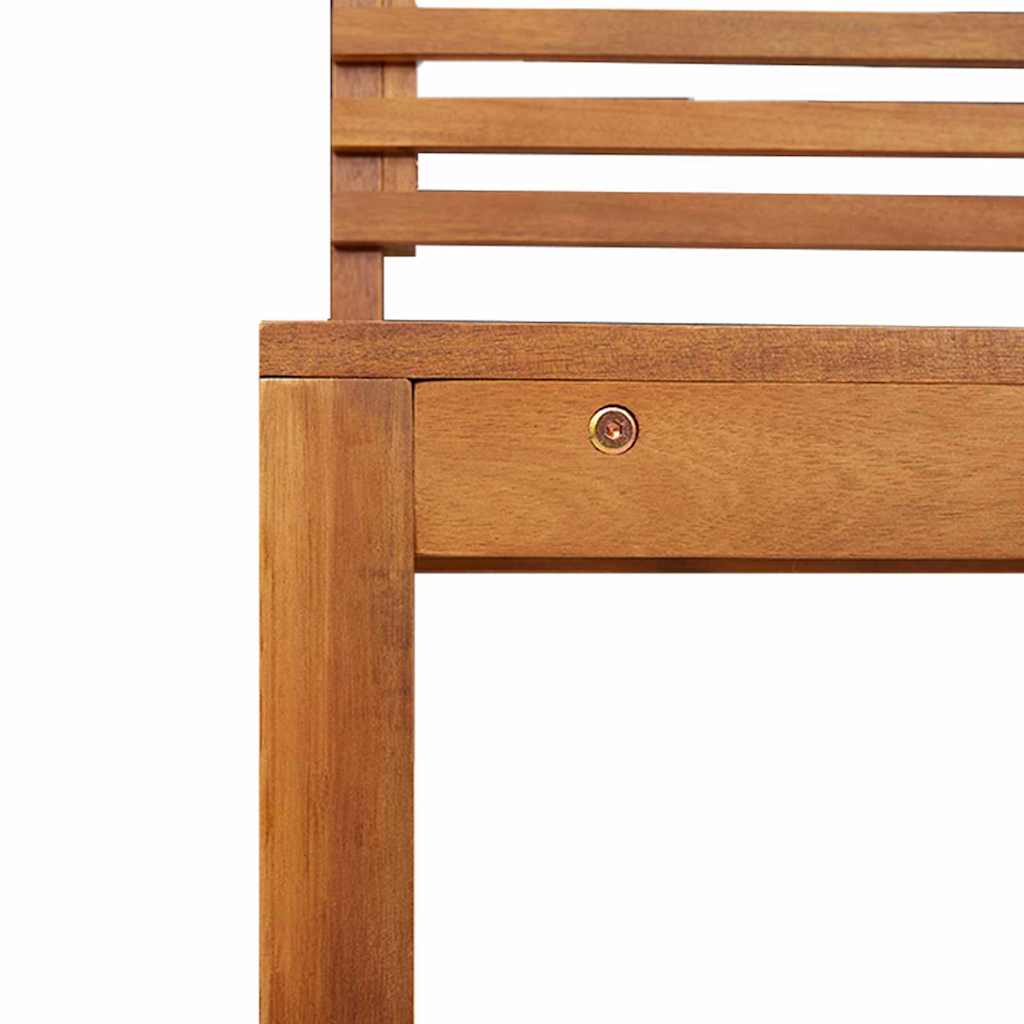 Set de Bănci pentru Grădină 5 pcs Maro Lemn Solid de Acacia