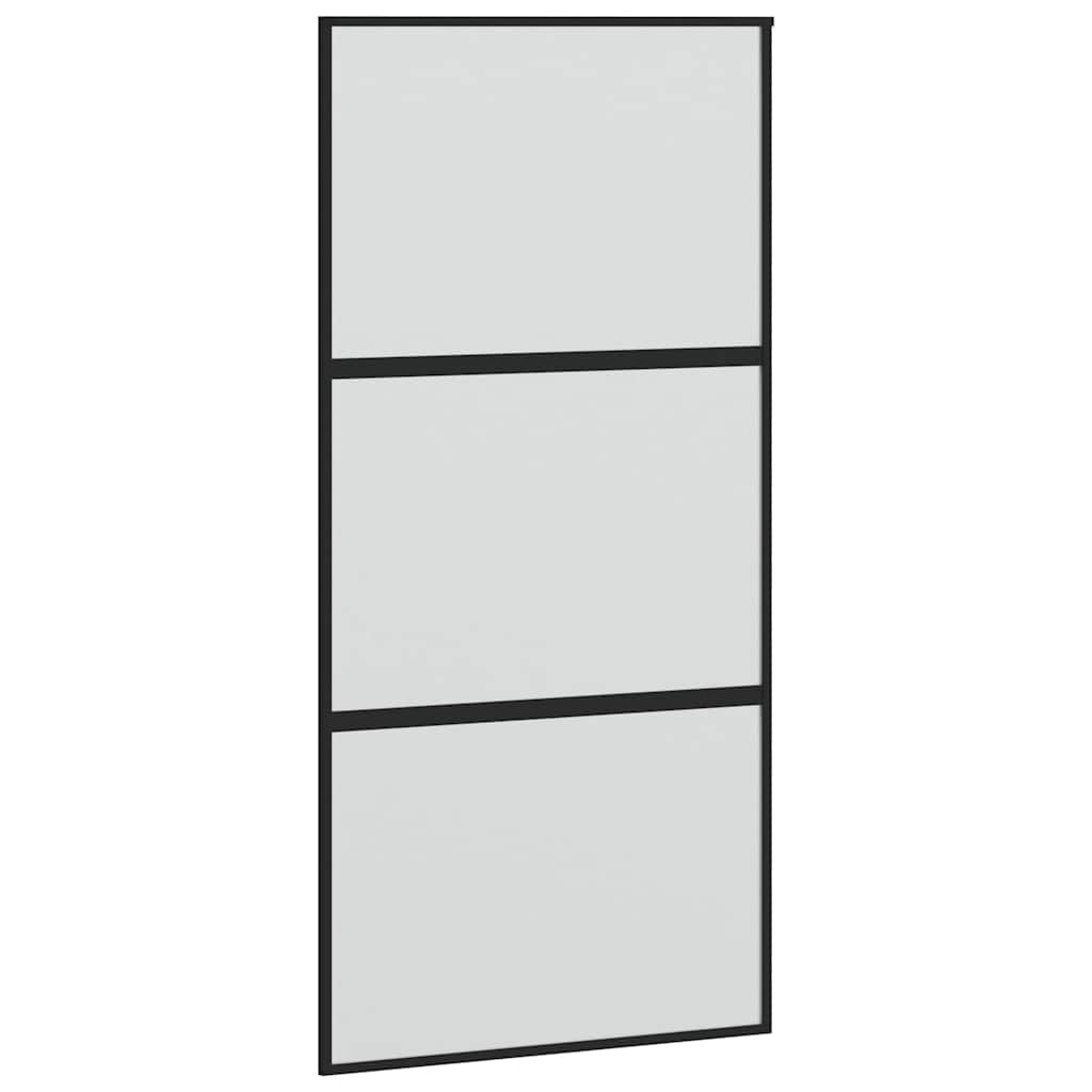 Ușă glisantă cu set de feronerie neagră sticlă securizată