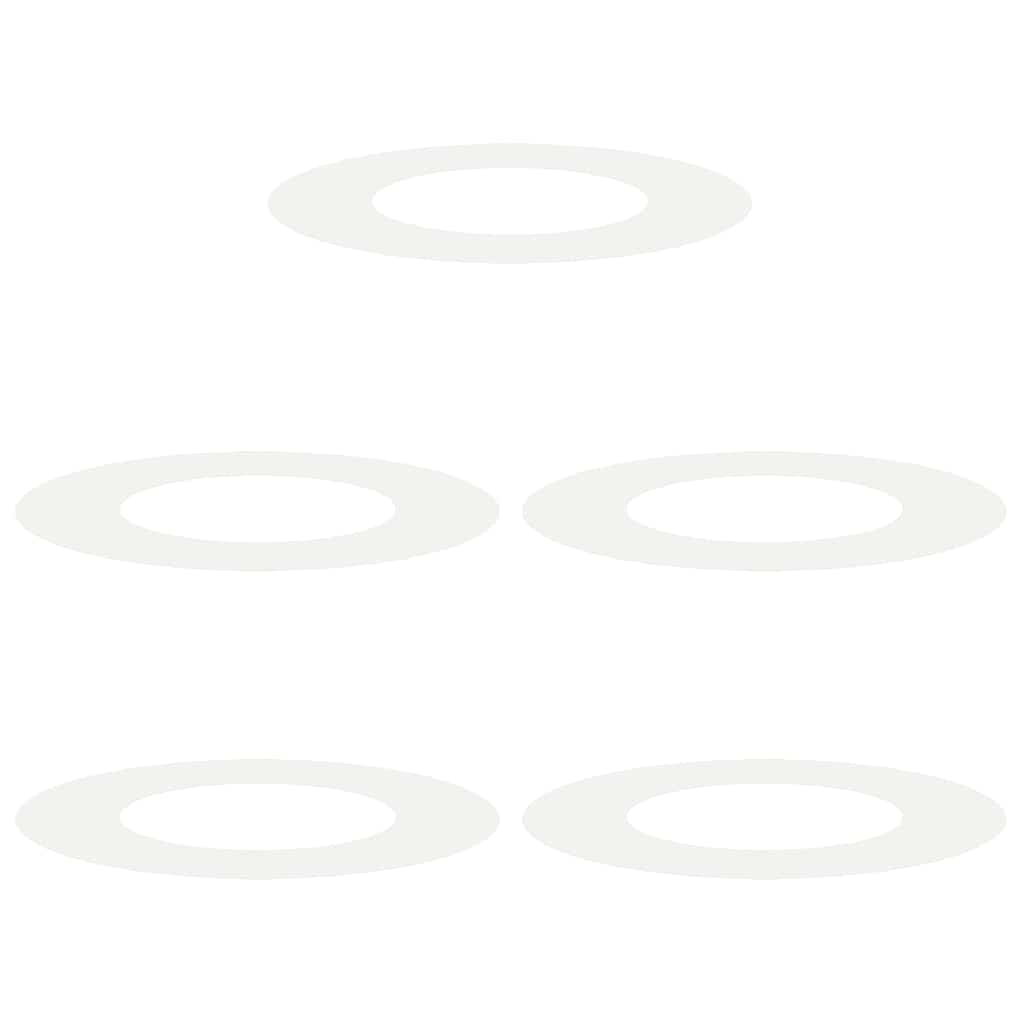 potrivit pentru inele de copac plat 5 pcs Alb Ø40 / 70 cm Oțel