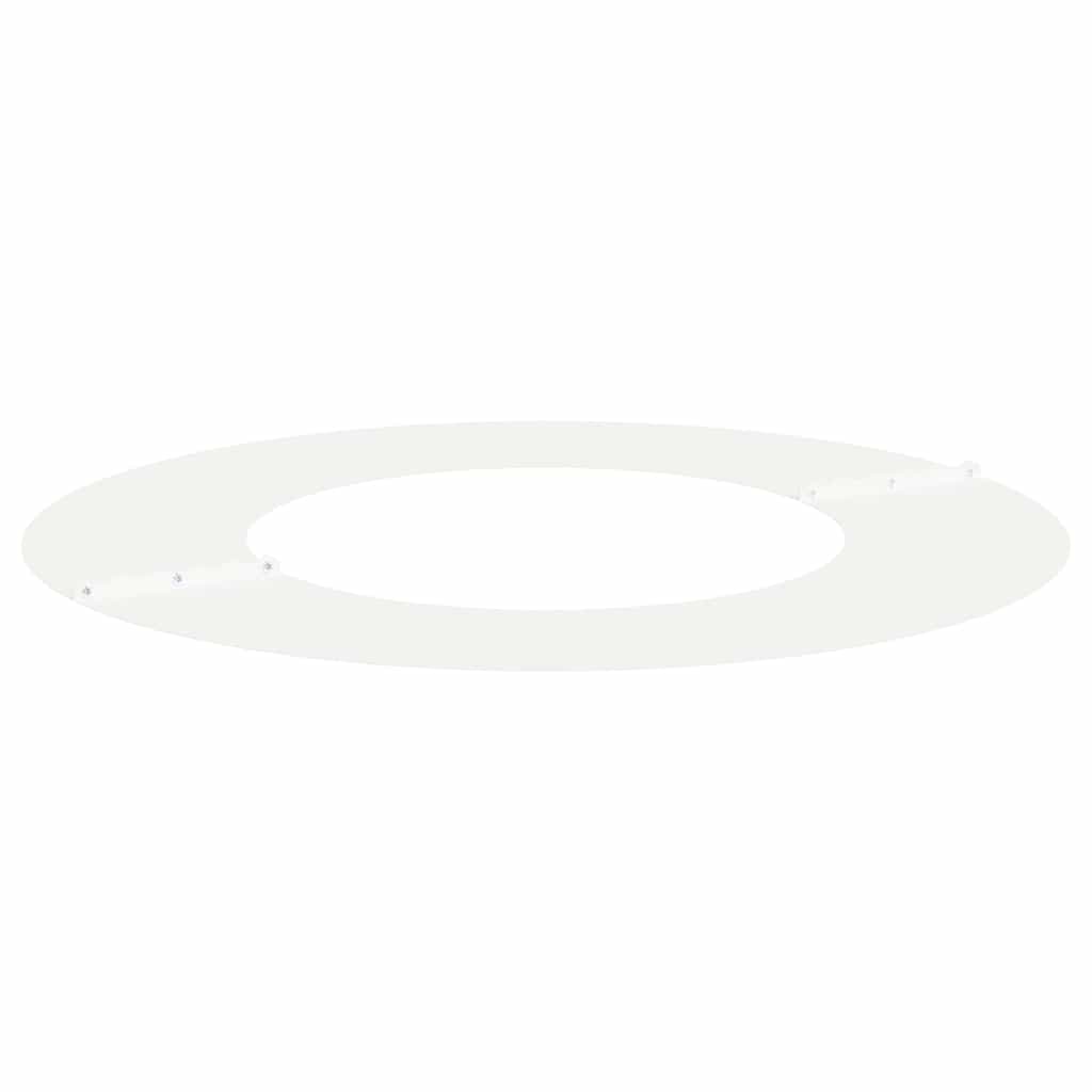 potrivit pentru inele de copac plat 5 pcs Alb Ø40 / 70 cm Oțel