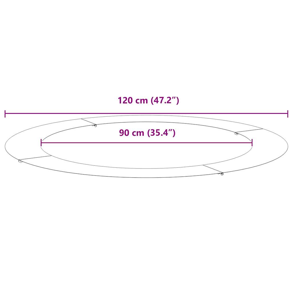 potrivit pentru inele de copac plat 5 pcs Antracit Ø90 / 120 cm