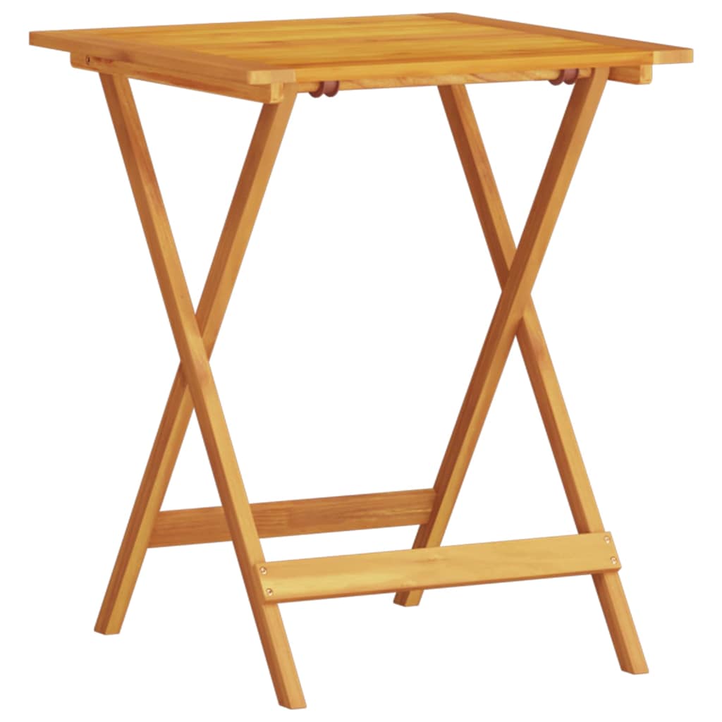 Set Bistro Pliabil 3 pcs Maro Lemn Solid de Acacia