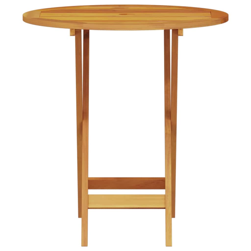 Set Bistro Pliabil 3 pcs Maro Lemn Solid de Acacia