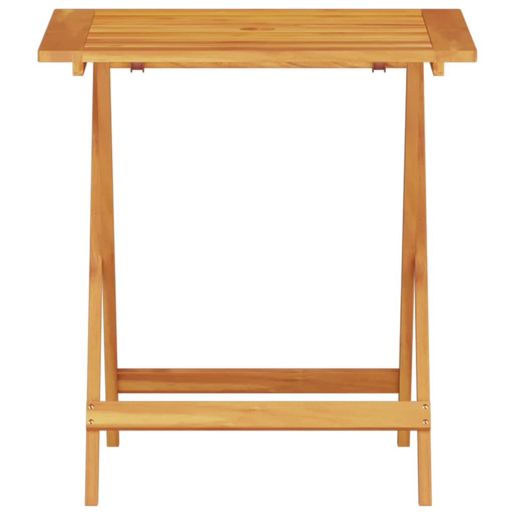 Set Bistro Pliabil 3 pcs Maro Lemn Solid de Acacia